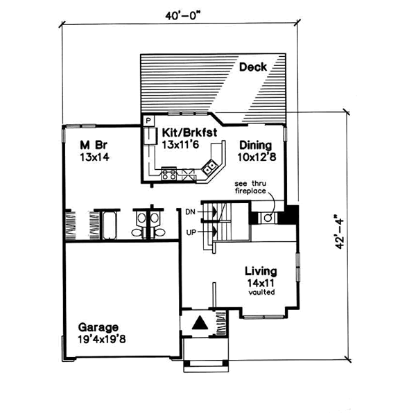 Traditional Floor Plan - Main Floor Plan #50-194