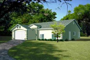 Ranch Exterior - Front Elevation Plan #1-588