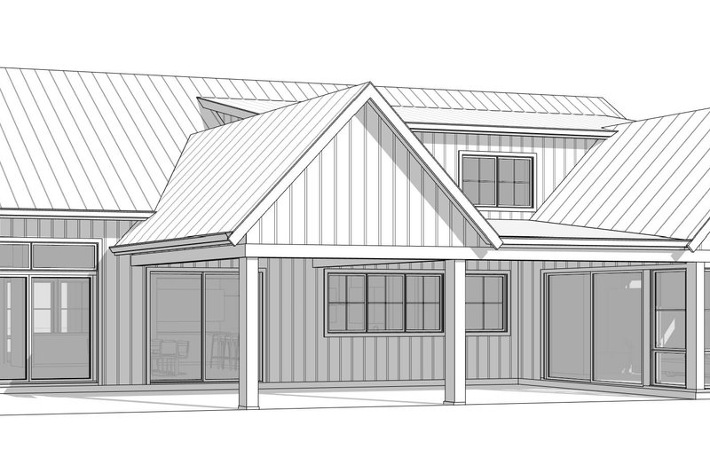 Home Plan - Exterior - Rear Elevation 4 for Farmhouse House Plan #1114-82 - 4 bed, 2.5 bath