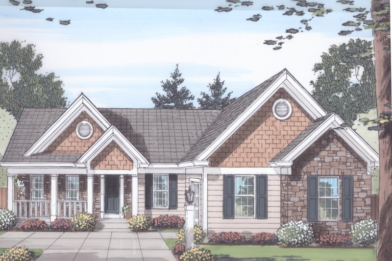 Home Plan - Ranch Exterior - Front Elevation Plan #46-915