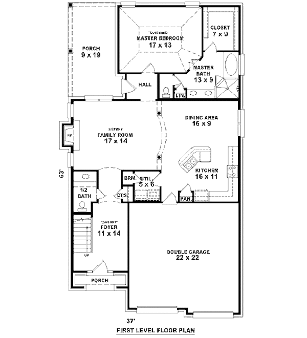 European Floor Plan - Main Floor Plan #81-13793