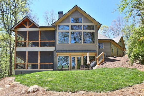 Exterior - Rear Elevation for Ranch House Plan #54-484 - 4 bed, 3 bath