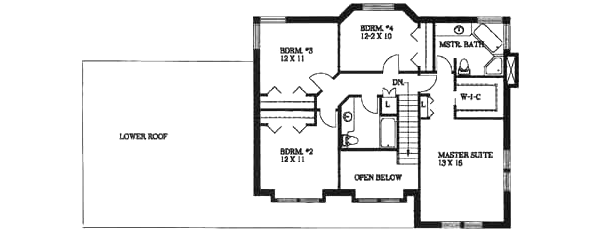 Dream House Plan - European Floor Plan - Upper Floor Plan #117-131