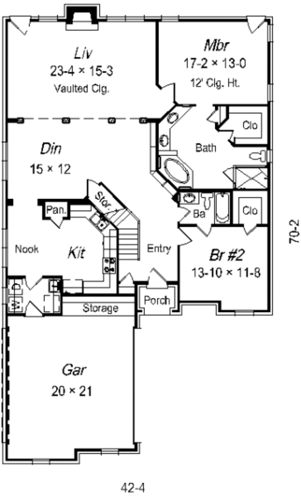European Floor Plan - Main Floor Plan #329-260
