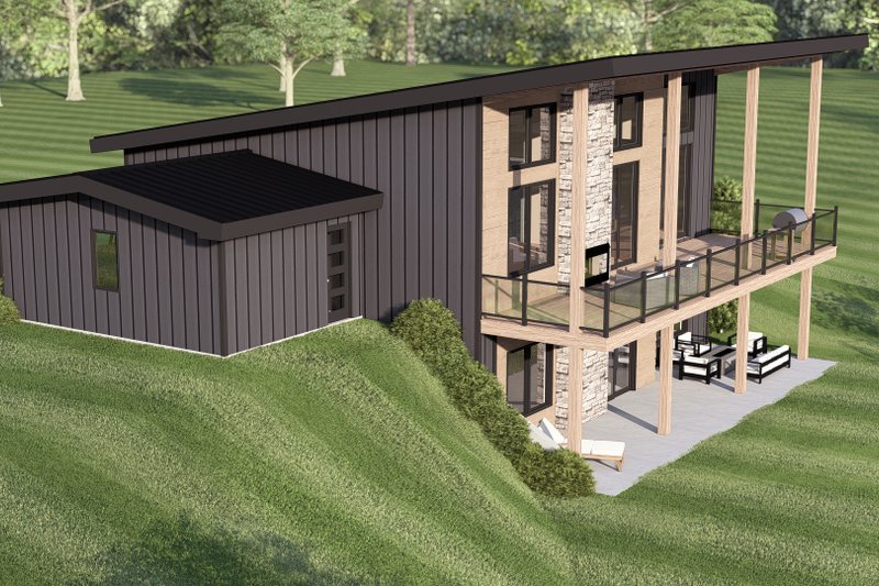 House Design - Exterior - Other Elevation 1 for Contemporary House Plan #1064-459 - 2 bed, 2 bath