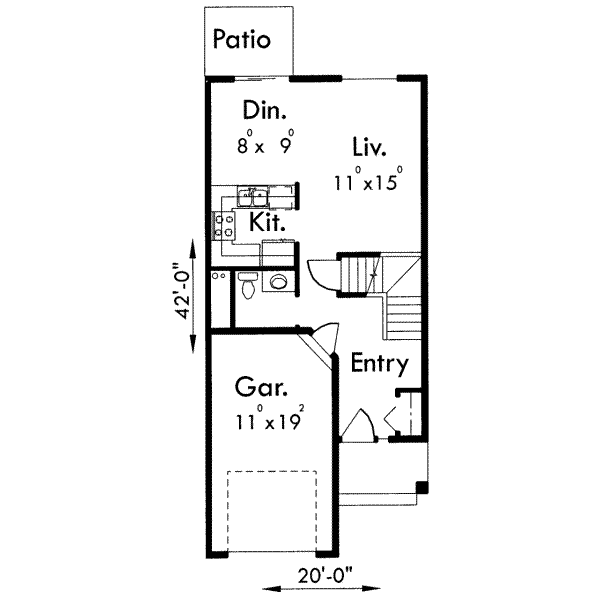 Traditional Floor Plan - Main Floor Plan #303-400