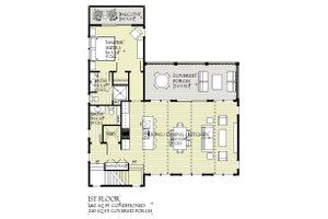 Floor Plan - Main Floor for Beach House Plan #901-152 - 7 bed, 5.5 bath