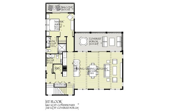 Floor Plan - Main Floor for Beach House Plan #901-152 - 7 bed, 5.5 bath