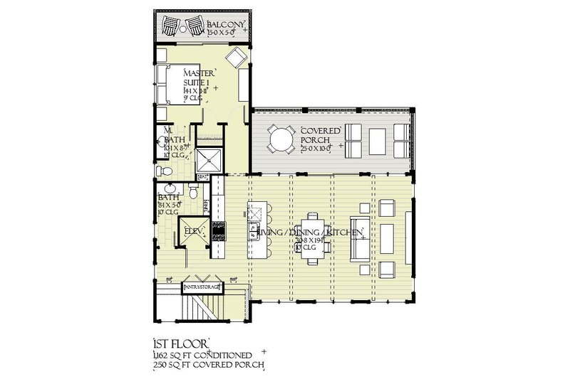 House Blueprint - Floor Plan - Main Floor for Beach House Plan #901-152 - 7 bed, 5.5 bath