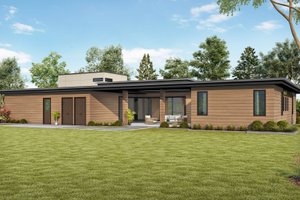 Exterior - Rear Elevation for Contemporary House Plan #48-1084 - 4 bed, 3.5 bath