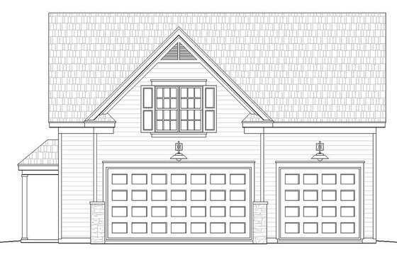 Exterior - Front Elevation 3 for Country House Plan #932-16 - 1 bed, 1 bath