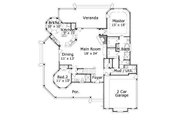Colonial Style House Plan - 4 Beds 3 Baths 2912 Sq/Ft Plan #411-558 