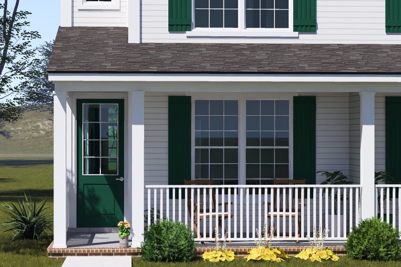 Home Plan - Exterior - Covered Porch for Traditional House Plan #513-2442 - 3 bed, 3 bath