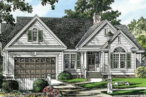 Exterior - Front Elevation 3 for Traditional House Plan #929-57 - 3 bed, 2 bath