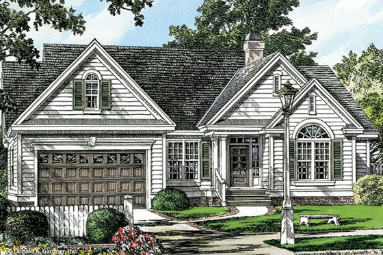 Exterior - Front Elevation 3 for Traditional House Plan #929-57 - 3 bed, 2 bath