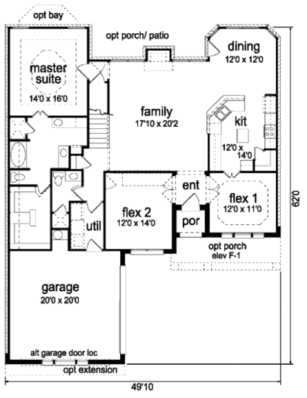 Architectural House Design - Traditional Floor Plan - Main Floor Plan #84-394