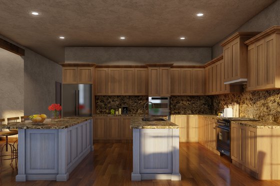 Interior - Kitchen 5 for European House Plan #923-31 - 4 bed, 3.5 bath