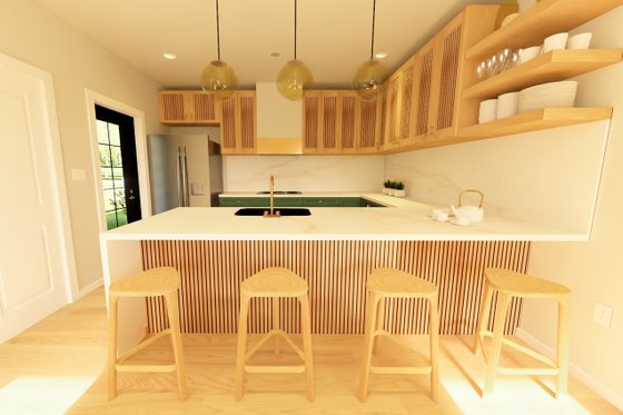 Interior - Kitchen 2 for Farmhouse House Plan #126-295 - 1 bed, 1 bath