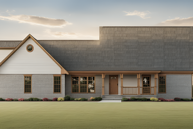House Blueprint - Exterior - Rear Elevation for Country House Plan #21-535 - 3 bed, 2.5 bath
