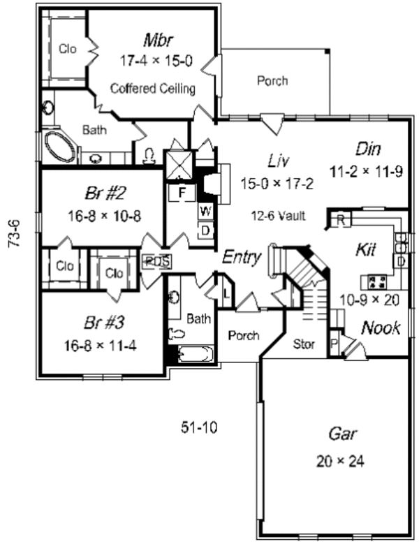 European Floor Plan - Main Floor Plan #329-256