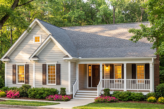 Exterior - Front Elevation for Traditional House Plan #406-281 - 3 bed, 2 bath