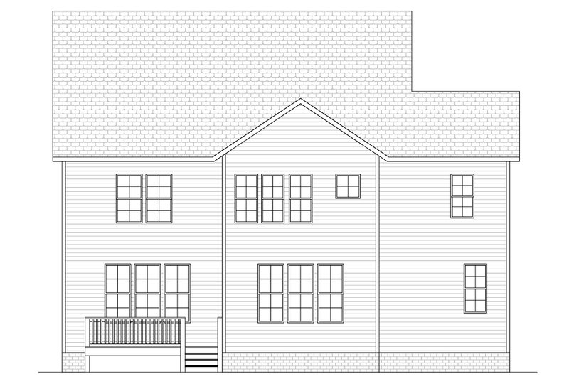 Architectural House Design - Exterior - Rear Elevation for Farmhouse House Plan #1080-22 - 5 bed, 4.5 bath
