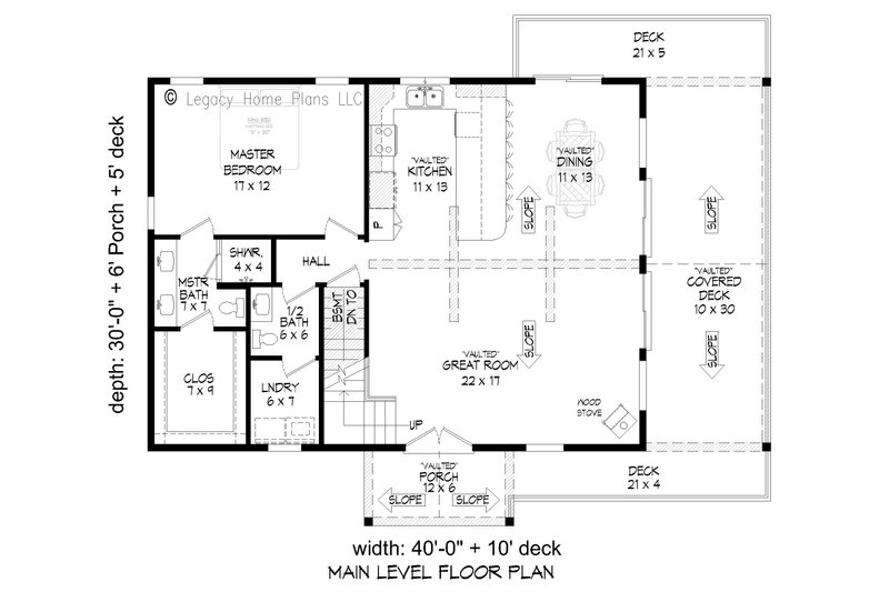 Home Plan - Floor Plan - Main Floor for Southern House Plan #932-853 - 4 bed, 3.5 bath