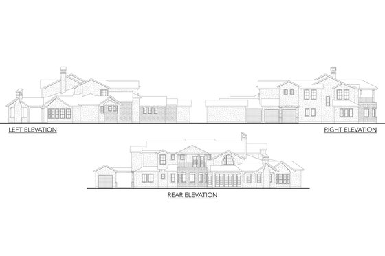 Exterior - Other Elevation for Mediterranean House Plan #80-215 - 6 bed, 7 bath