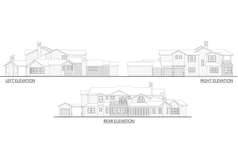 Home Plan - Exterior - Other Elevation for Mediterranean House Plan #80-215 - 6 bed, 7 bath
