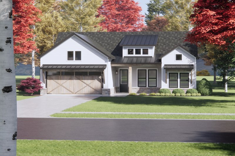 Dream House Plan - Exterior - Front Elevation 5 for Farmhouse House Plan #1096-116 - 3 bed, 2 bath