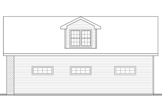 Exterior - Other Elevation for Traditional House Plan #124-1227, 1 bath