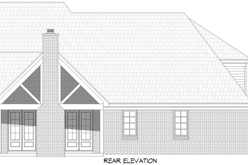 Dream House Plan - Exterior - Rear Elevation for Colonial House Plan #932-1146 - 5 bed, 3.5 bath