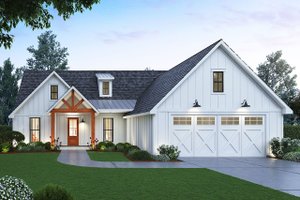 Dream House Plan - Farmhouse Exterior - Front Elevation Plan #1074-1