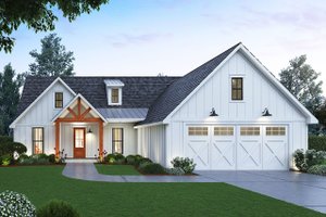 Dream House Plan - Farmhouse Exterior - Front Elevation Plan #1074-1