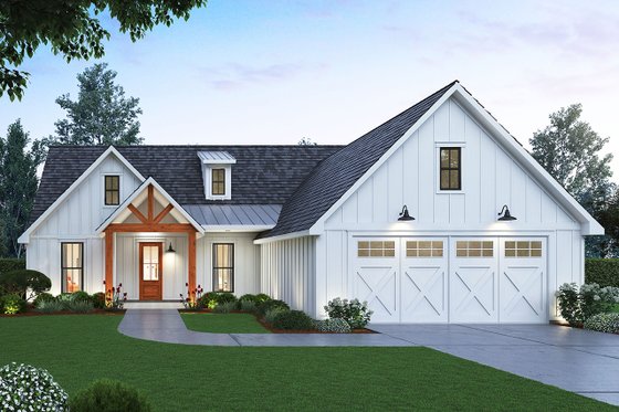 House Plan Design - Exterior - Front Elevation for Farmhouse House Plan #1074-1 - 3 bed, 2.5 bath