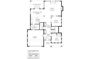 Floor Plan - Main Floor for Farmhouse House Plan #1101-10 - 5 bed, 3 bath
