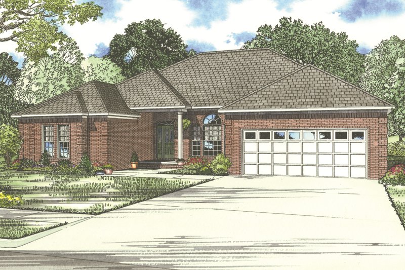 House Blueprint - Traditional Exterior - Front Elevation Plan #17-3455
