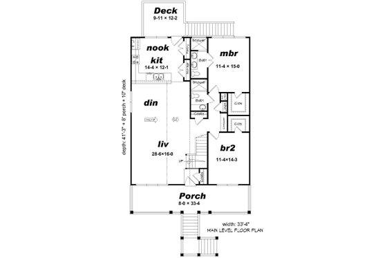 Floor Plan - Main Floor for Beach House Plan #932-274 - 4 bed, 4 bath