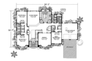 Mediterranean Style House Plan - 6 Beds 6.5 Baths 4883 Sq/Ft Plan #420-241 