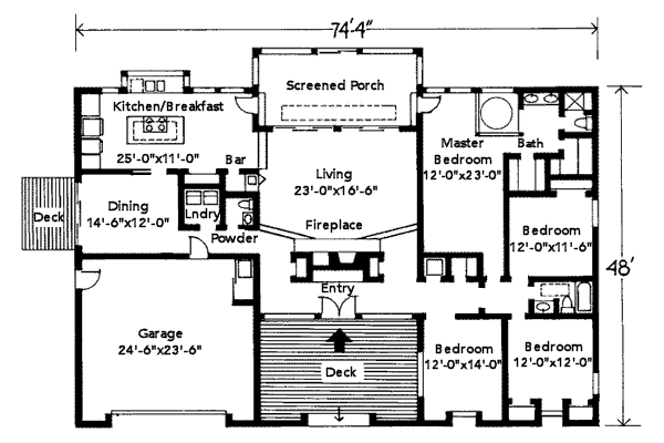 Modern Floor Plan - Main Floor Plan #312-841
