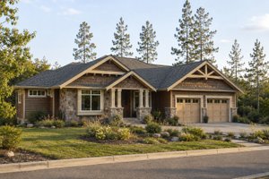 House Design - Exterior - Front Elevation for Craftsman House Plan #1100-146 - 2 bed, 2 bath