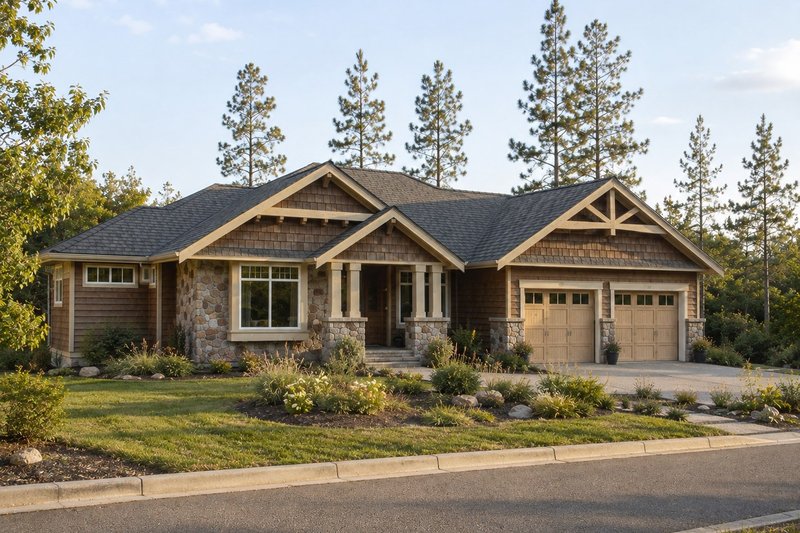 House Design - Exterior - Front Elevation 2 for Craftsman House Plan #1100-146 - 2 bed, 2 bath