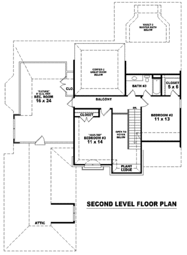 European Floor Plan - Upper Floor Plan #81-1142