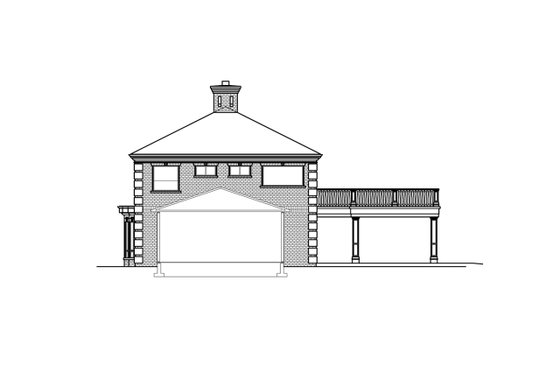 Exterior - Other Elevation for Colonial House Plan #124-1230 - 5 bed, 5.5 bath
