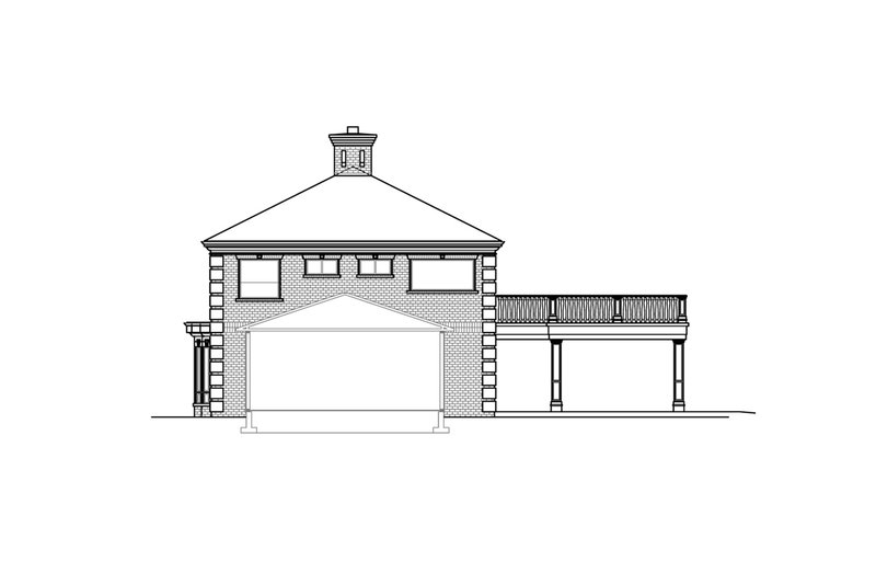 Home Plan - Exterior - Other Elevation for Colonial House Plan #124-1230 - 5 bed, 5.5 bath