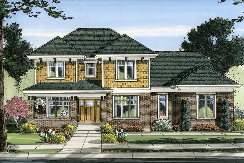 Home Plan - Craftsman Exterior - Front Elevation Plan #46-835