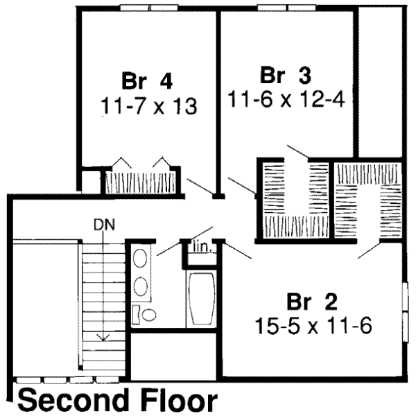 Contemporary Floor Plan - Upper Floor Plan #312-126