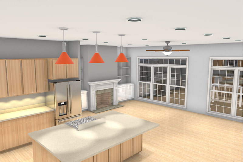 Home Plan - Interior - Family Room for Farmhouse House Plan #30-370 - 3 bed, 2.5 bath