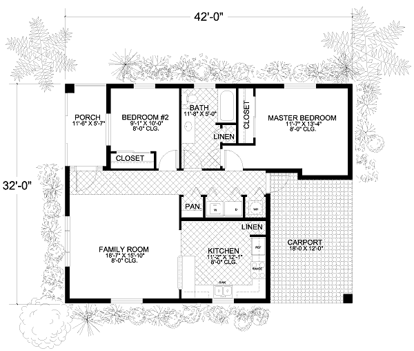 Cottage Floor Plan - Main Floor Plan #420-101