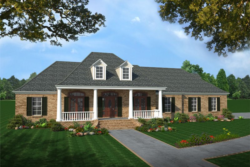 House Design - Southern Exterior - Front Elevation Plan #21-176